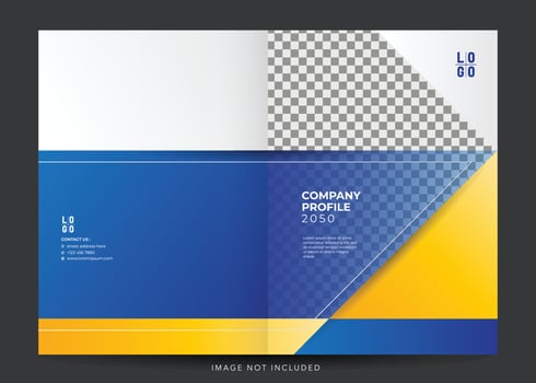 corporate company profile, annual report cover vector