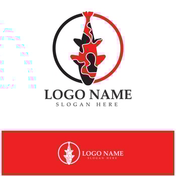 Koi Fish Logo icon illustration  Design Vector Template