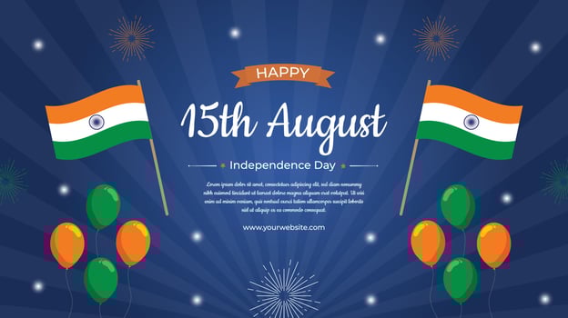 15th August Indian Independence Day Banner vector