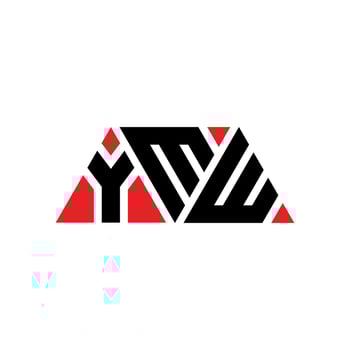 YMW triangle letter logo design with triangle shape. YMW triangle logo design monogram. YMW triangle vector logo template with red color. YMW triangular logo Simple, Elegant, and Luxurious Logo. YMW
