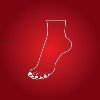 foot icon  vector illustration template design