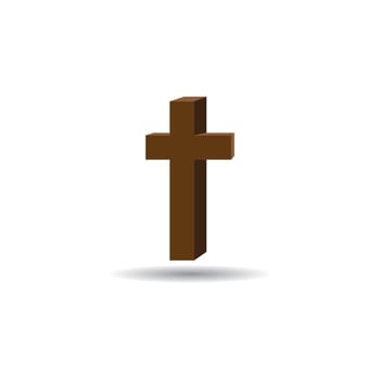 Christian cross icon vector