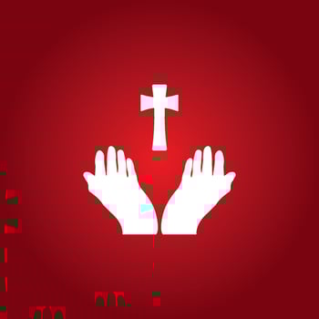 Christian cross icon vector