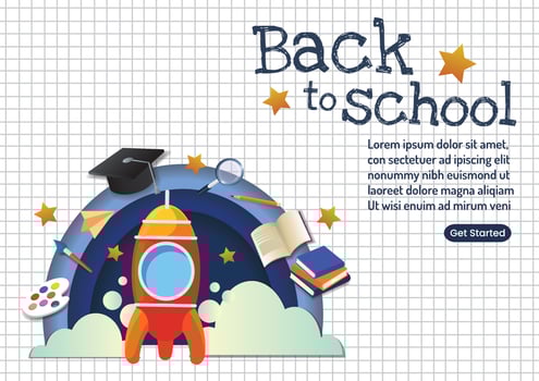 cute back to school for website banner design vector