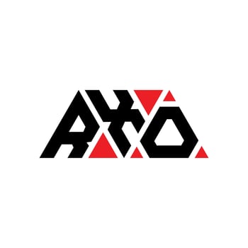 RXO triangle letter logo design with triangle shape. RXO triangle logo design monogram. RXO triangle vector logo template with red color. RXO triangular logo Simple, Elegant, and Luxurious Logo. RXO