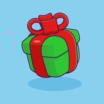 Isometric 3d gift cartoon icon illustration isolated object vector