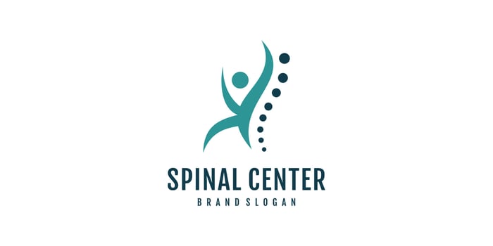 Chiropractic icon vector logo design with creative unique fresh concept Premium Vector