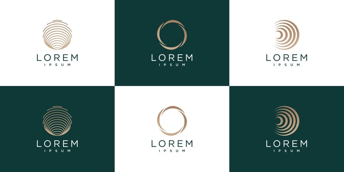 Global logo design with creative unique concept Premium Vector