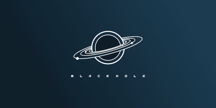 Blackhole logo design with unique and simple style Premium Vector