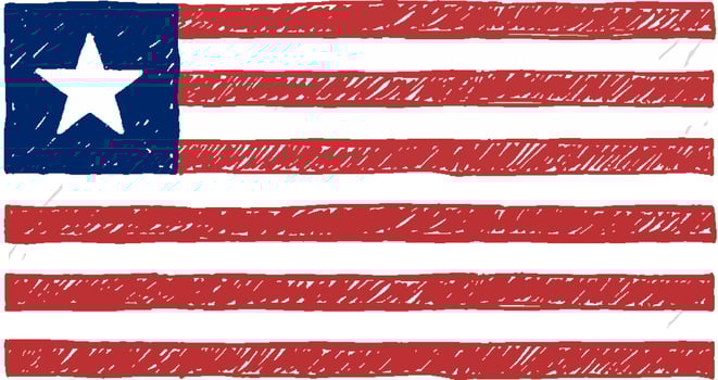 Country Flag Pencil or Marker Sketch Vector