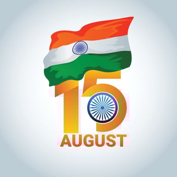 15 august celebration design concept vector