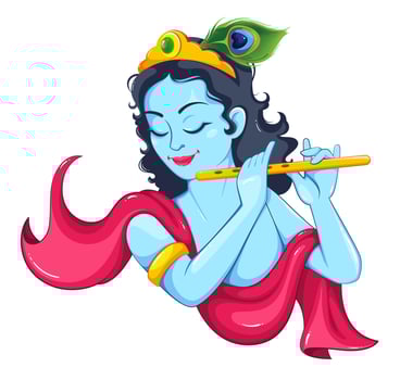 Happy Krishna Janmashtami. Lord Krishna vector