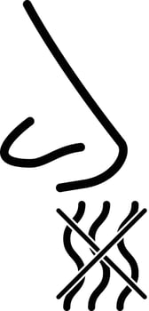 do not inhale vapor icon. flat style. vector