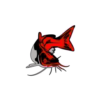 Fish logo template vector