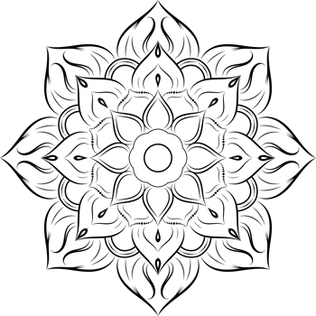 mandala for design hand drawn png