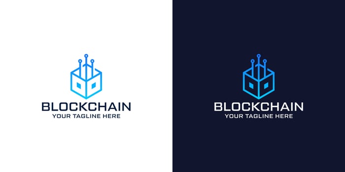 box technology logo design inspiration vector