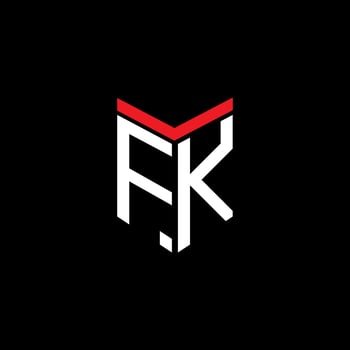 FK letter logo creative design with vector graphic