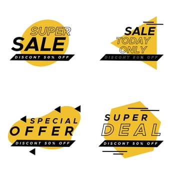 Promotional sale banner template design. Exclusive sale, limited sale, 50 percent off vector