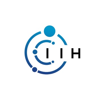 IIH letter technology logo design on white background. IIH creative initials letter IT logo concept. IIH letter design. vector