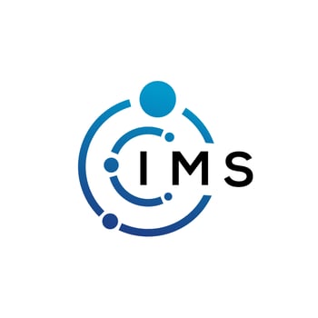 IMS letter technology logo design on white background. IMS creative initials letter IT logo concept. IMS letter design. vector