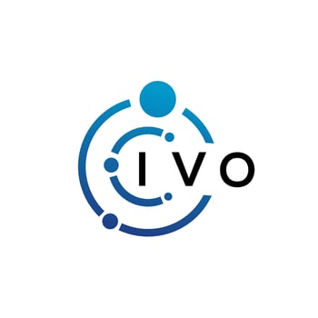 IVO letter technology logo design on white background. IVO creative initials letter IT logo concept. IVO letter design. vector