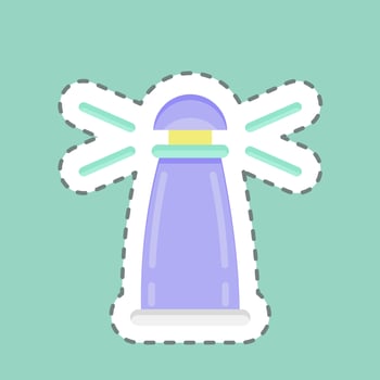 Sticker line cut Lighthouse. suitable for education symbol. simple design editable. design template vector. simple illustration vector