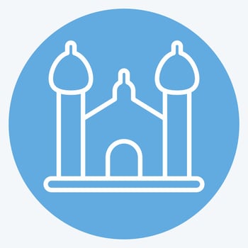 Icon Synagogue. suitable for education symbol. blue eyes style. simple design editable. design template vector. simple illustration vector