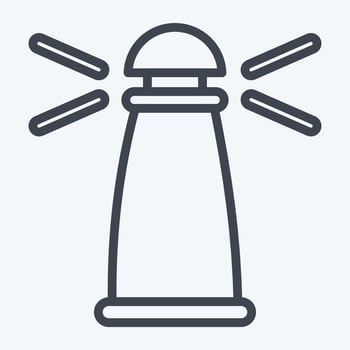 Icon Lighthouse. suitable for education symbol. line style. simple design editable. design template vector. simple illustration vector