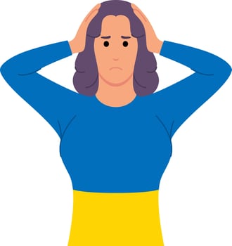 flat design pray for ukraine illustration vector