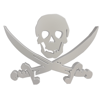 3D illustration skull symbol png