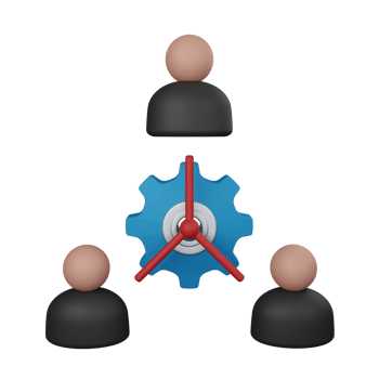 3d rendering organization structure isolated useful for business, company and finance design png