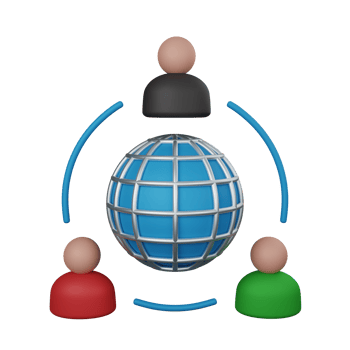 3d rendering user connection isolated useful for business, company and finance design illustration png