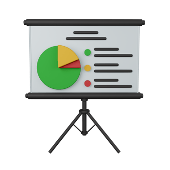 3d rendering presentation isolated useful for business, company and finance design illustration png