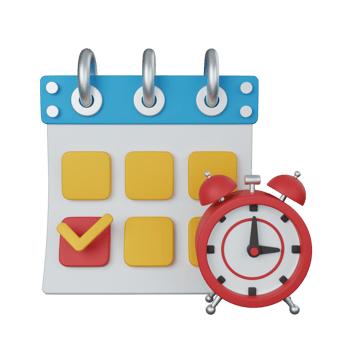 3d rendering schedule or event isolated useful for business, company and finance design illustration png