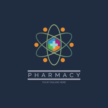 hospital pharmacy cross modern logo template design for brand or company and other vector