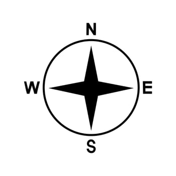 Compass icon on white background. vector