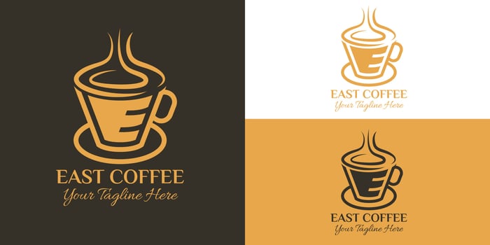 East Coffee. Coffee logo design vector