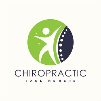 chiropractic logo design with modern concept premium vector