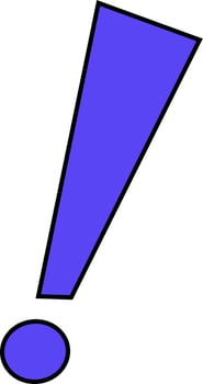 Vector exclamation mark icon, exclamation mark symbol. Frequently Asked questions and a link icon, a flat vector sign highlighted on a white background.A simple vector illustration for graphic design.