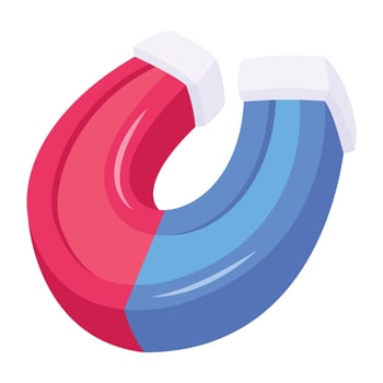 Check this trendy flat icon of magnet vector