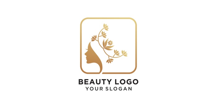 beauty logo with modern concept premium vector