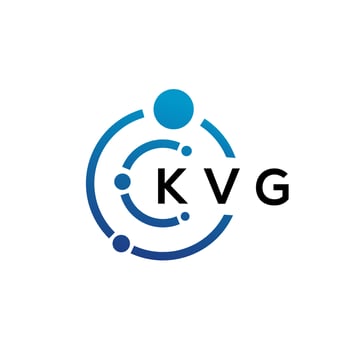 KVG letter technology logo design on white background. KVG creative initials letter IT logo concept. KVG letter design. vector