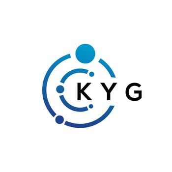 KYG letter technology logo design on white background. KYG creative initials letter IT logo concept. KYG letter design. vector