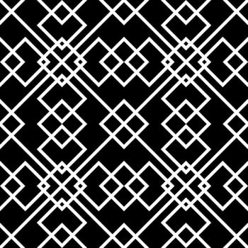 black white geometric asian boho fabric pattern vector
