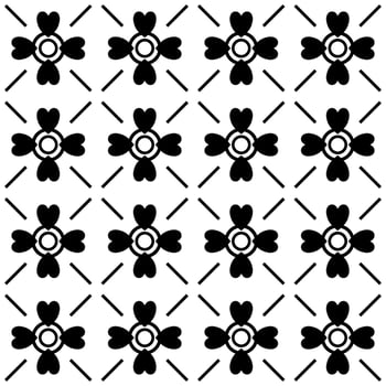 black white asian boho mandalas geometric floral pattern for printing on fabric ,Other products on demand vector