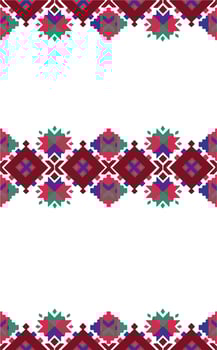 Traditional Ukrainian folk art knitted embroidery pattern. Vector illustration