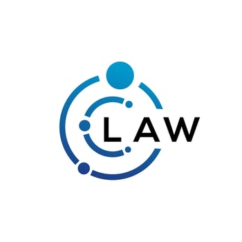 LAW letter technology logo design on white background. LAW creative initials letter IT logo concept. LAW letter design. vector