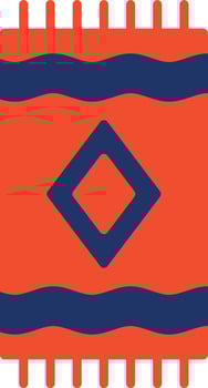 Beach Towel Color Icon vector