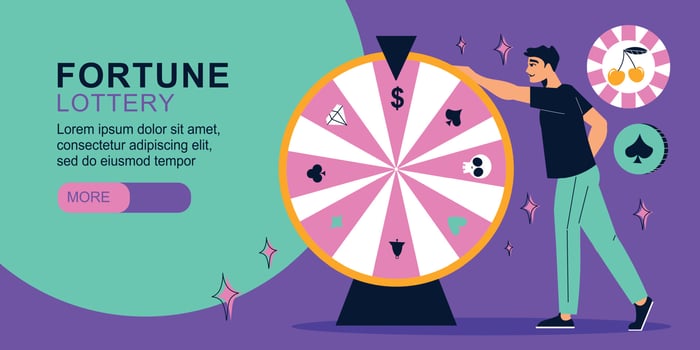 Fotrune Lottery Horizontal Banner vector