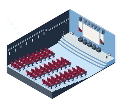 Isometric Conference Hall vector